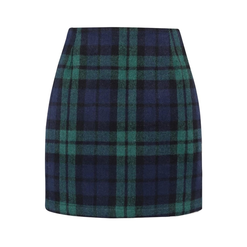 Plaid High Waisted Skirt